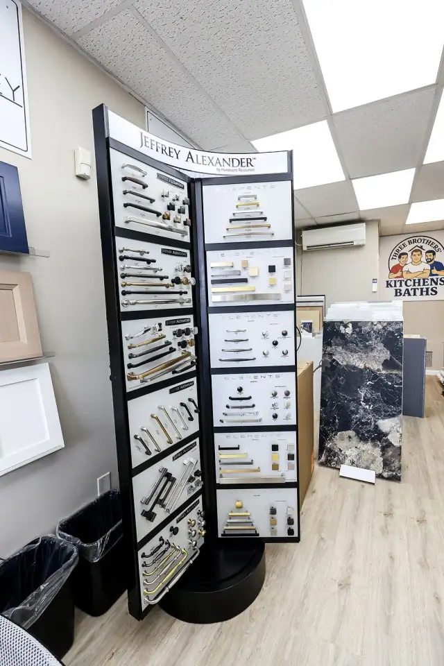 Surface sample racks viewed from the opposite aisle